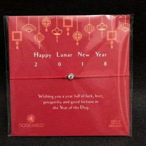 Dogeared Luna New Year Crystal on Red String Bracelet